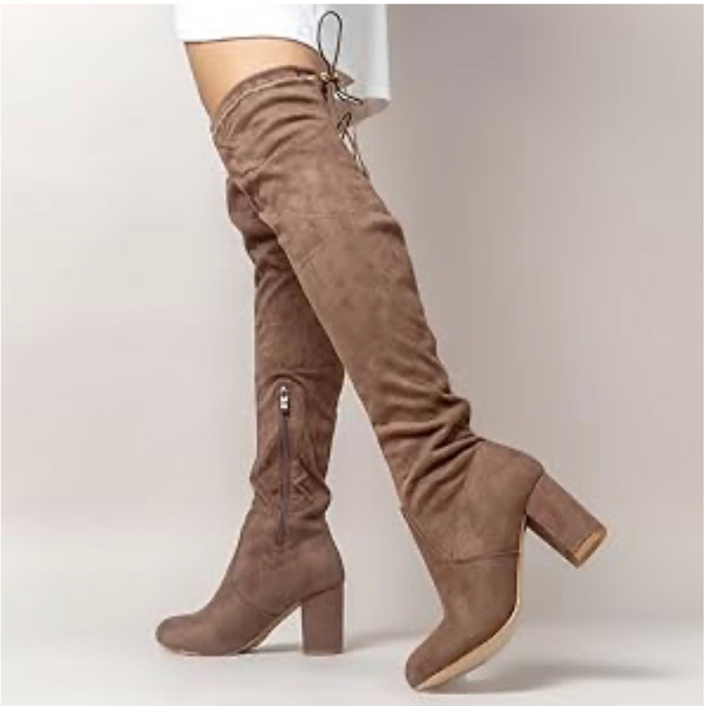 👢 Light Brown Tan Thigh High Over the Knee Boots 👢